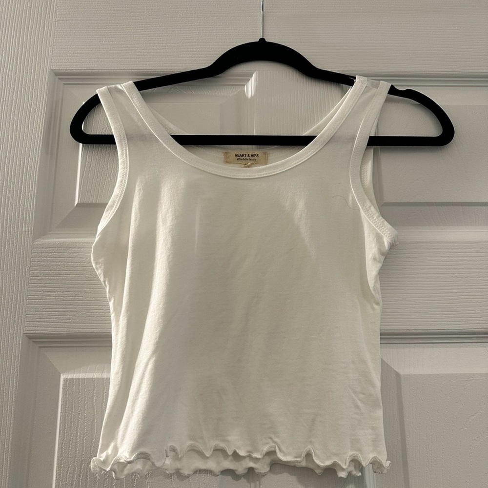 White cropped tank, size :M